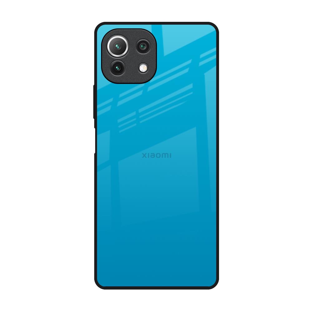 Blue Aqua Mi 11 Lite Glass Back Cover Online