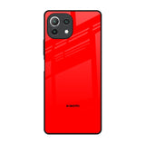 Blood Red Mi 11 Lite Glass Back Cover Online