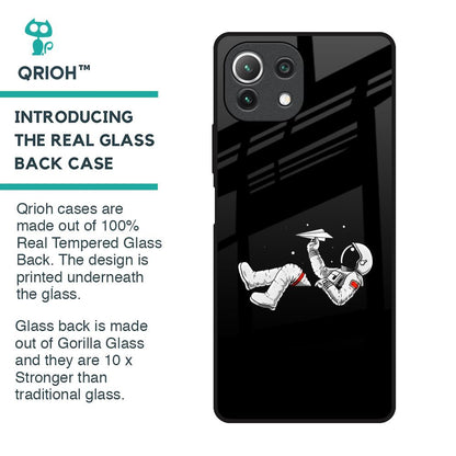 Space Traveller Glass Case for Mi 11 Lite
