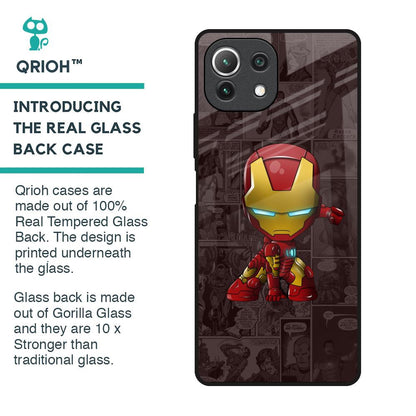Angry Baby Super Hero Glass Case for Mi 11 Lite