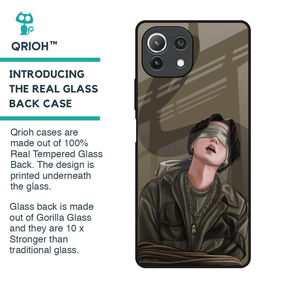 Blind Fold Glass Case for Mi 11 Lite