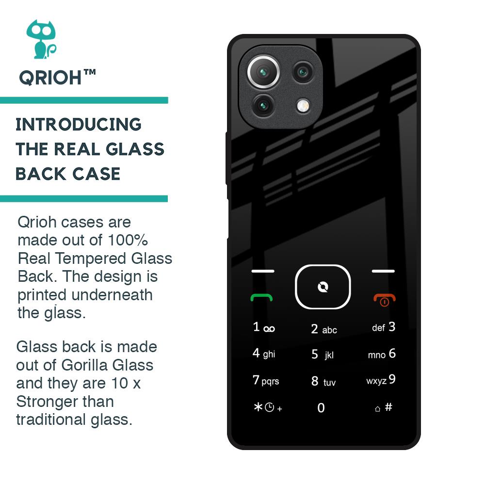 Classic Keypad Pattern Glass Case for Mi 11 Lite