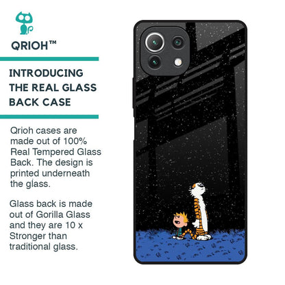 Night Sky Star Glass Case for Mi 11 Lite