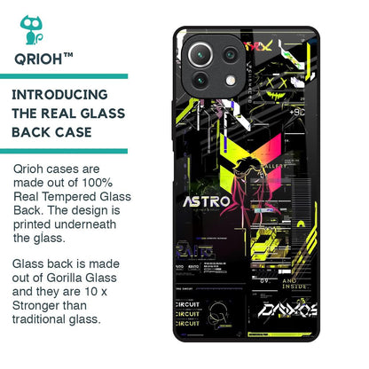 Astro Glitch Glass Case for Mi 11 Lite