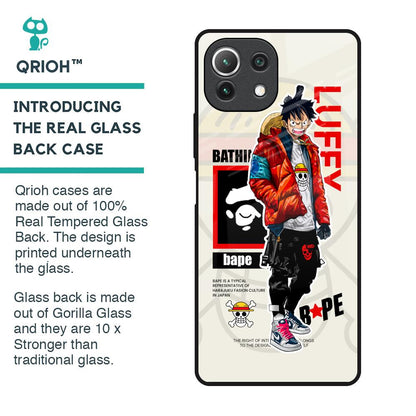 Bape Luffy Glass Case for Mi 11 Lite