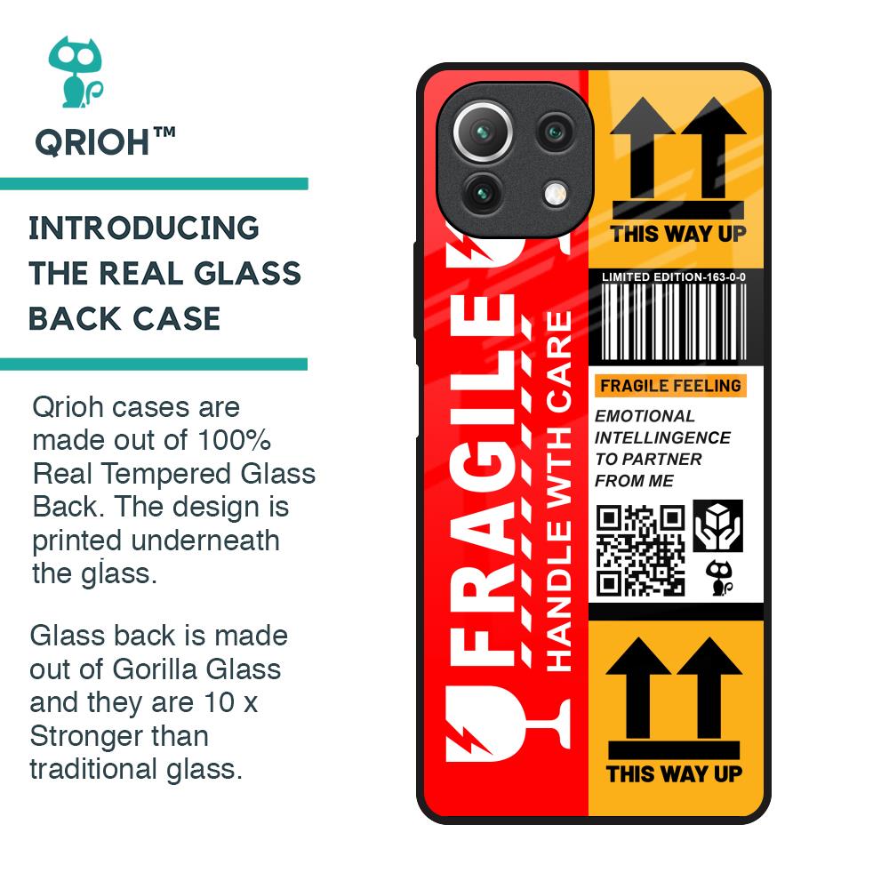 Handle With Care Glass Case for Mi 11 Lite
