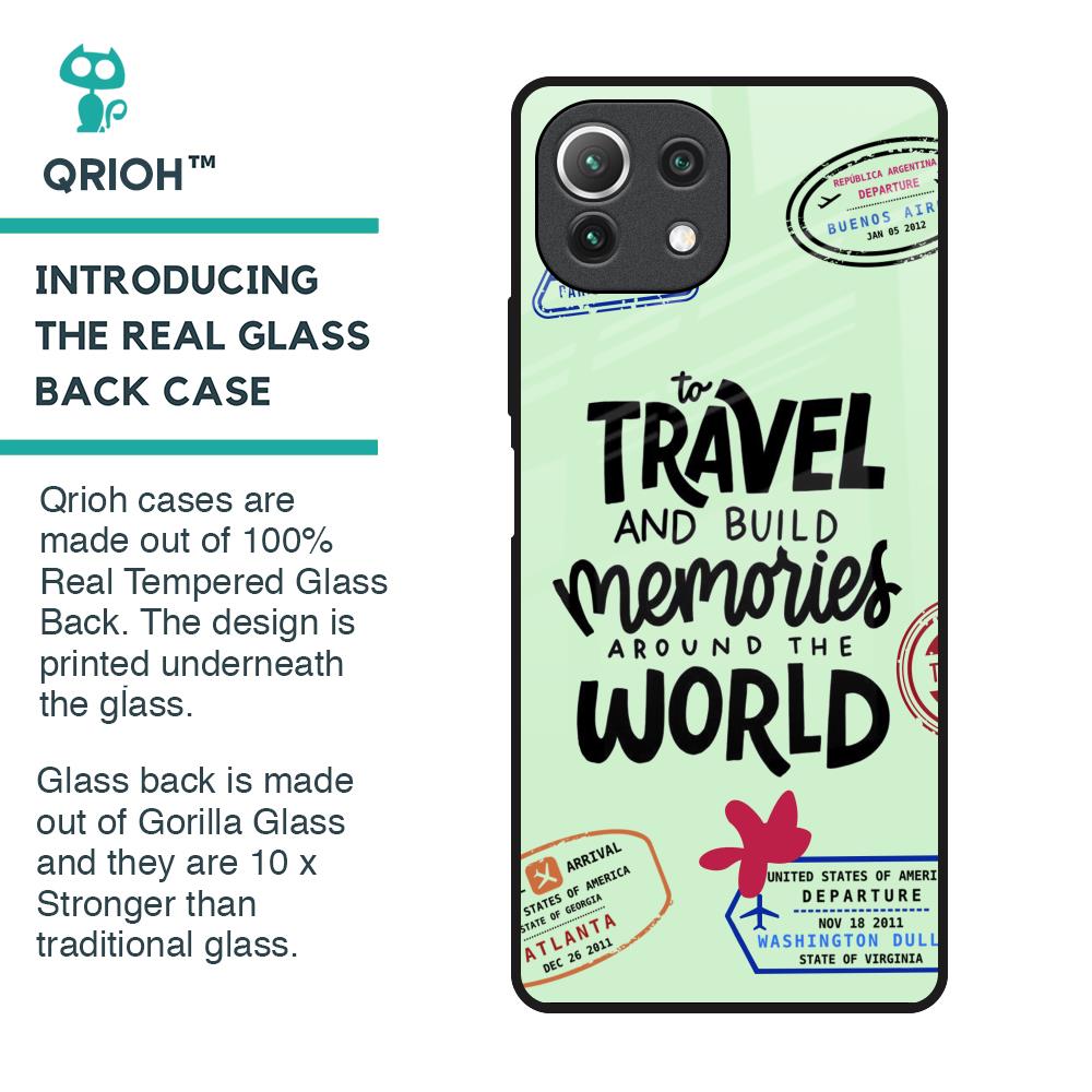 Travel Stamps Glass Case for Mi 11 Lite
