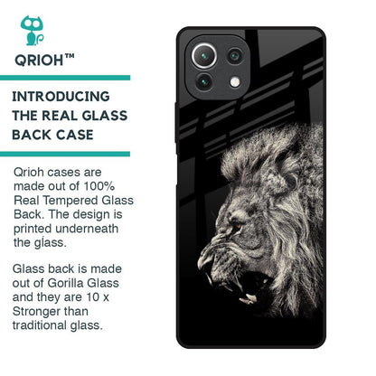 Brave Lion Glass Case for Mi 11 Lite
