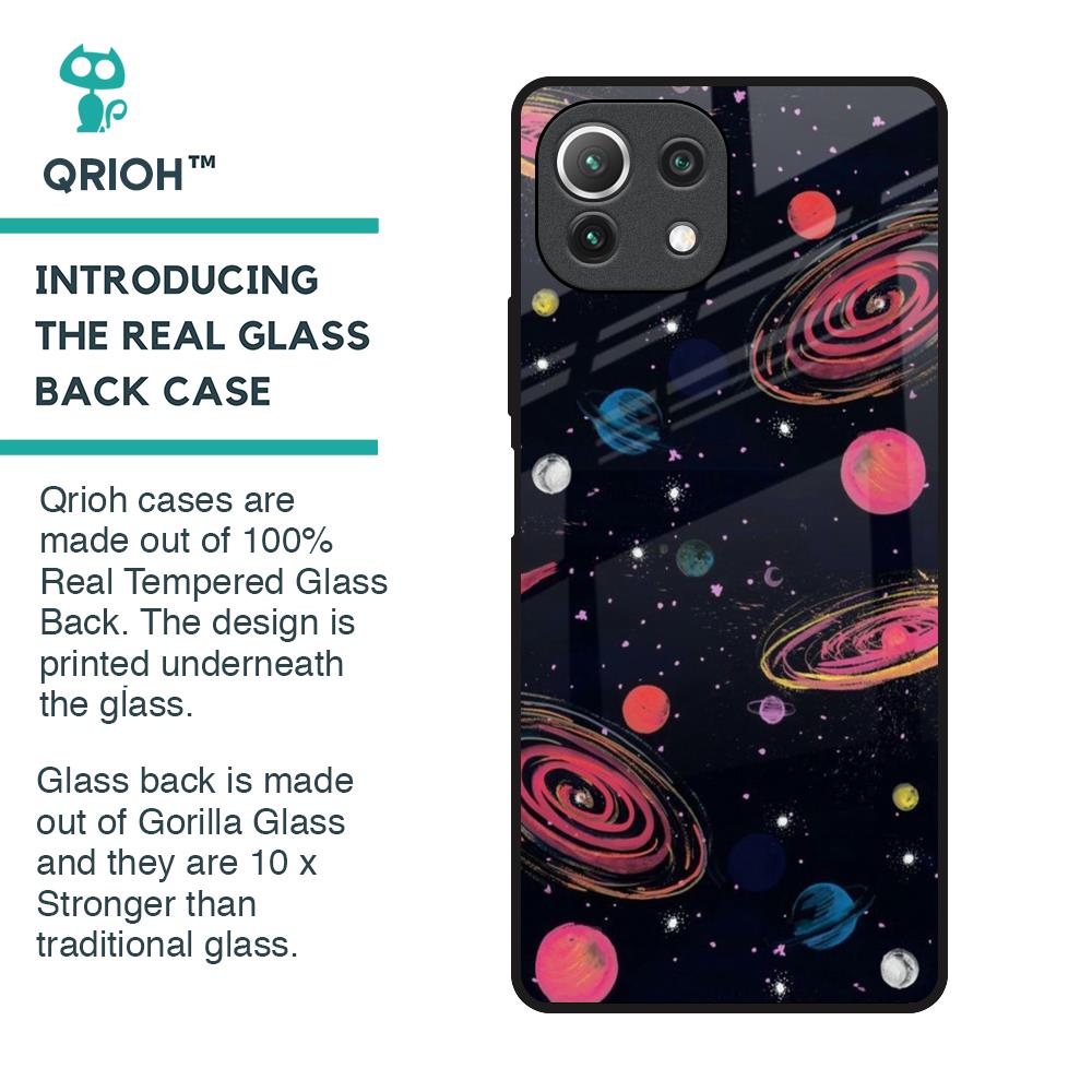 Galaxy In Dream Glass Case For Mi 11 Lite