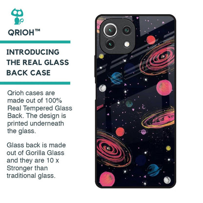 Galaxy In Dream Glass Case For Mi 11 Lite