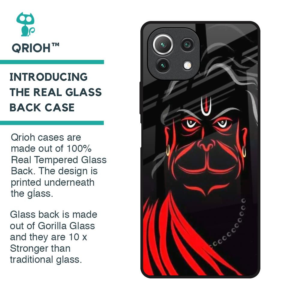 Lord Hanuman Glass Case For Mi 11 Lite