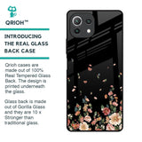 Floating Floral Print Glass Case for Mi 11 Lite