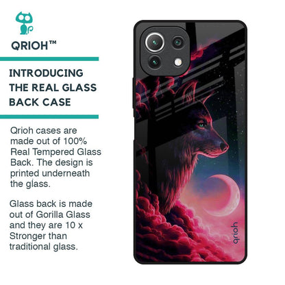 Moon Wolf Glass Case for Mi 11 Lite