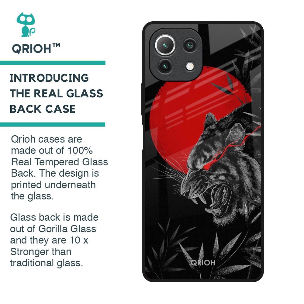 Red Moon Tiger Glass Case for Mi 11 Lite