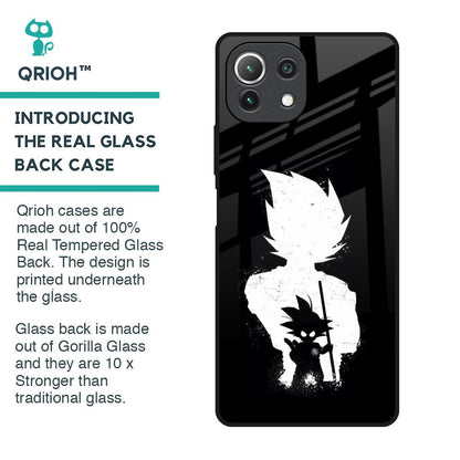 Monochrome Goku Glass Case for Mi 11 Lite