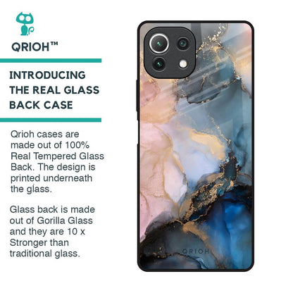 Marble Ink Abstract Glass Case for Mi 11 Lite