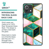 Seamless Green Marble Glass Case for Mi 11 Lite