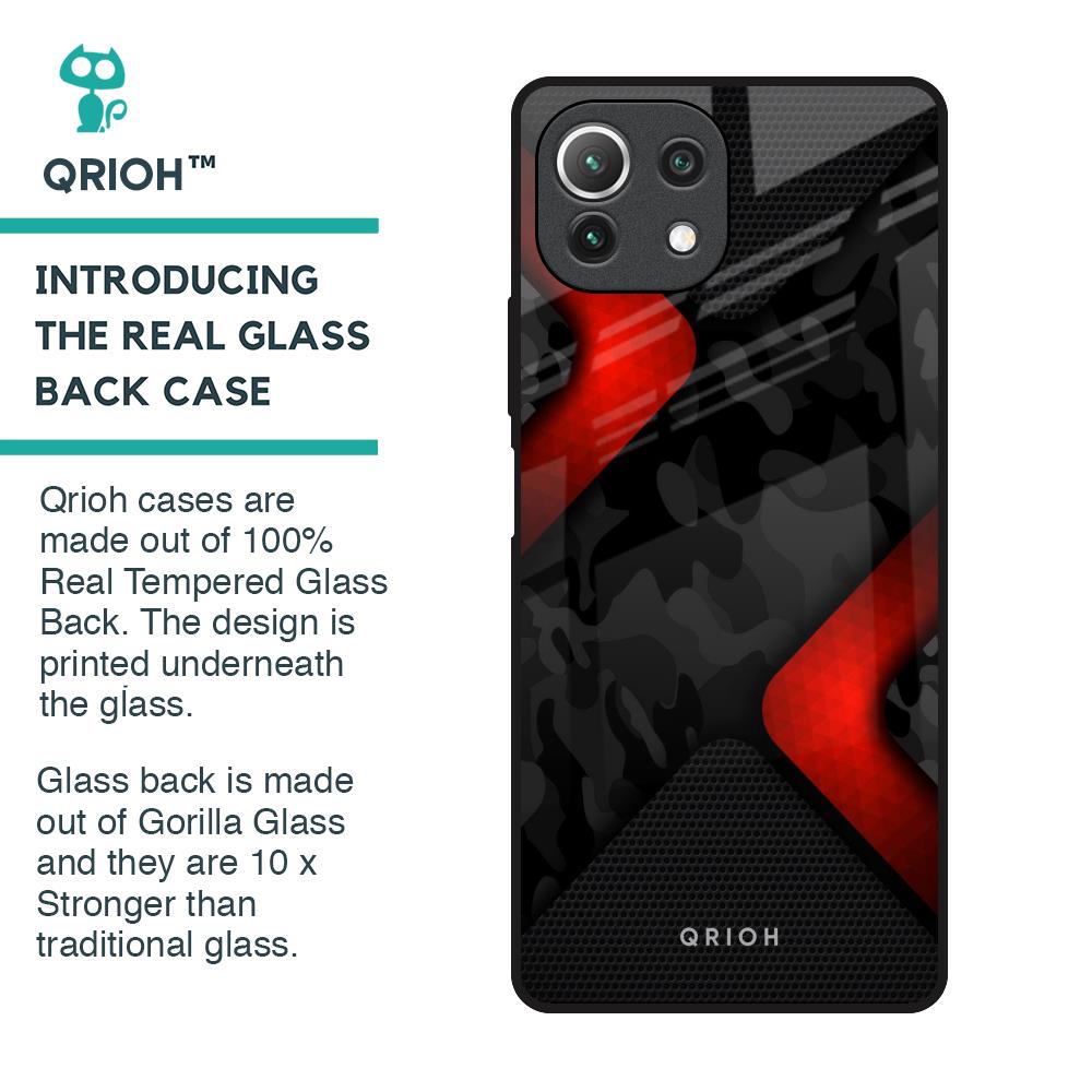Modern Camo Abstract Glass Case for Mi 11 Lite