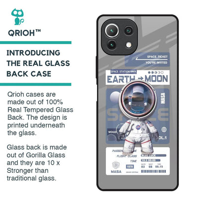 Space Flight Pass Glass Case for Mi 11 Lite