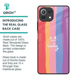 Lucky Abstract Glass Case for Mi 11 Lite
