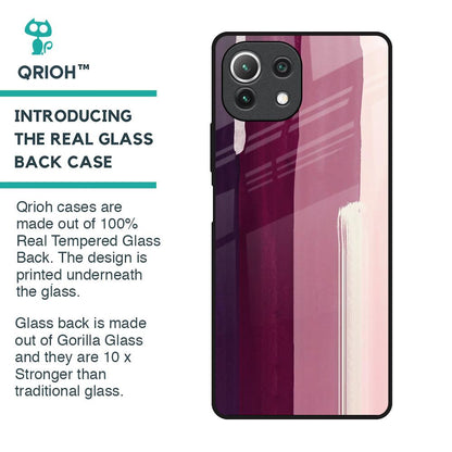 Brush Stroke Art Glass Case for Mi 11 Lite
