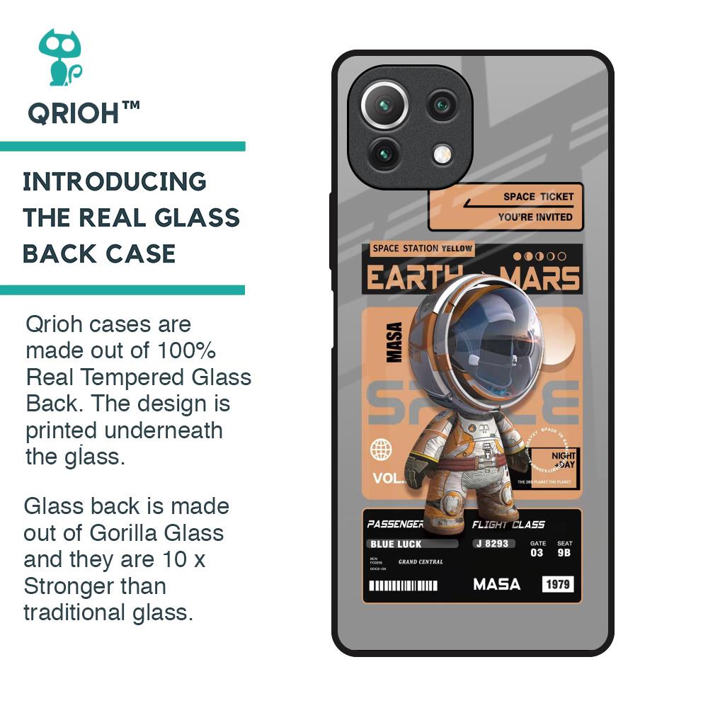 Space Ticket Glass Case for Mi 11 Lite