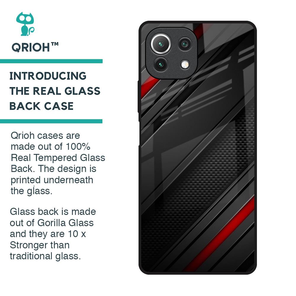 Modern Abstract Glass Case for Mi 11 Lite