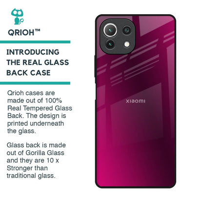 Pink Burst Glass Case for Mi 11 Lite