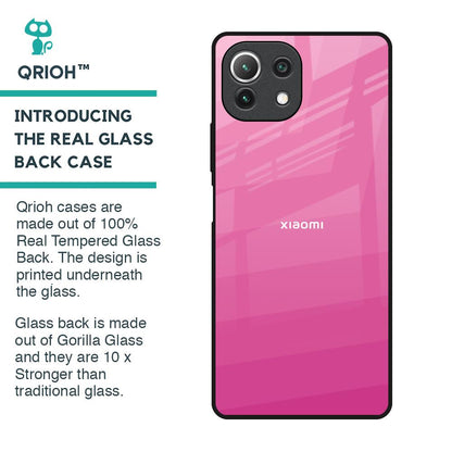Pink Ribbon Caddy Glass Case for Mi 11 Lite