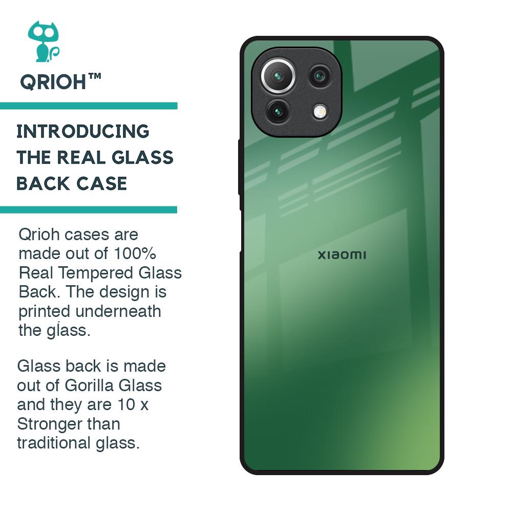Green Grunge Texture Glass Case for Mi 11 Lite