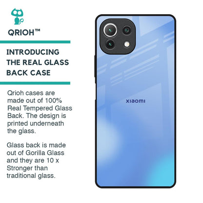 Vibrant Blue Texture Glass Case for Mi 11 Lite