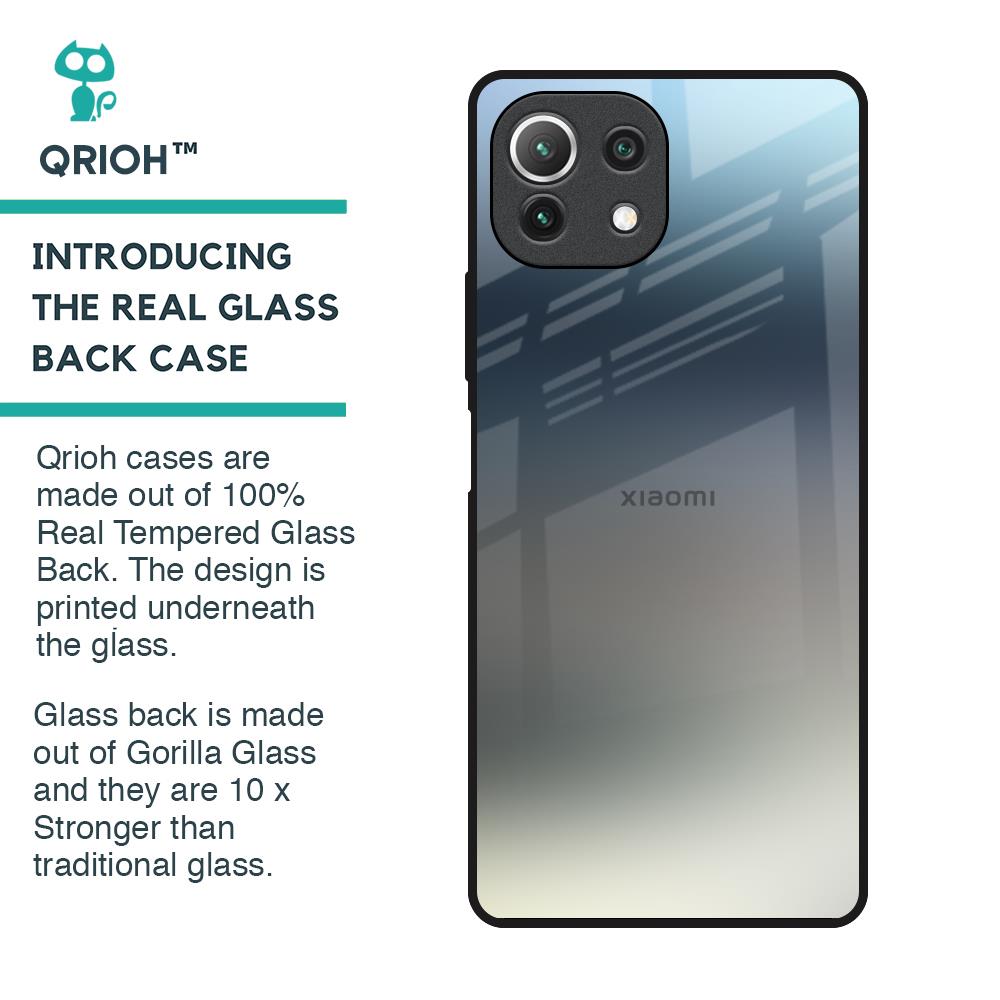 Tricolor Ombre Glass Case for Mi 11 Lite