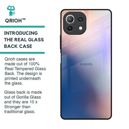 Blue Mauve Gradient Glass Case for Mi 11 Lite