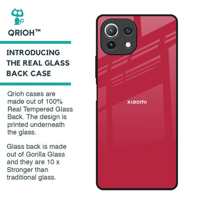Solo Maroon Glass case for Mi 11 Lite