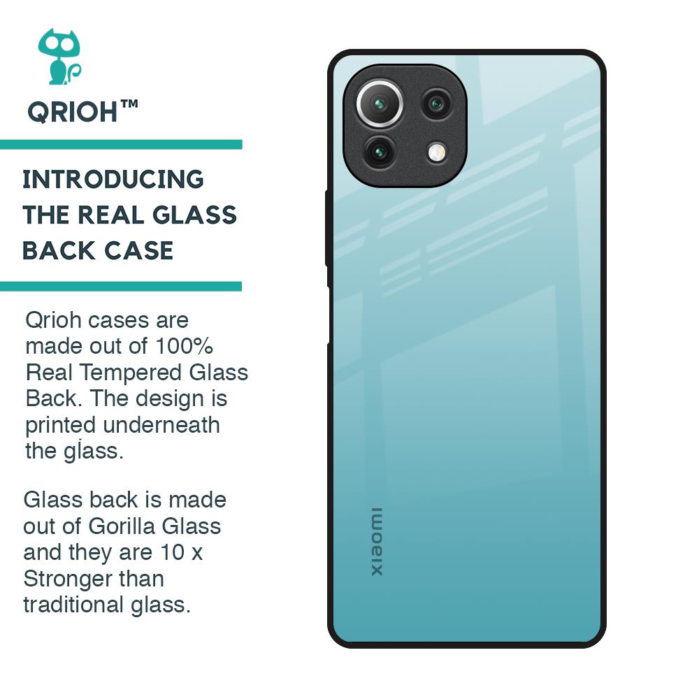 Arctic Blue Glass Case For Mi 11 Lite
