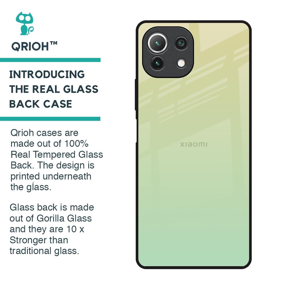 Mint Green Gradient Glass Case for Mi 11 Lite