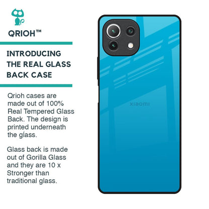 Blue Aqua Glass Case for Mi 11 Lite