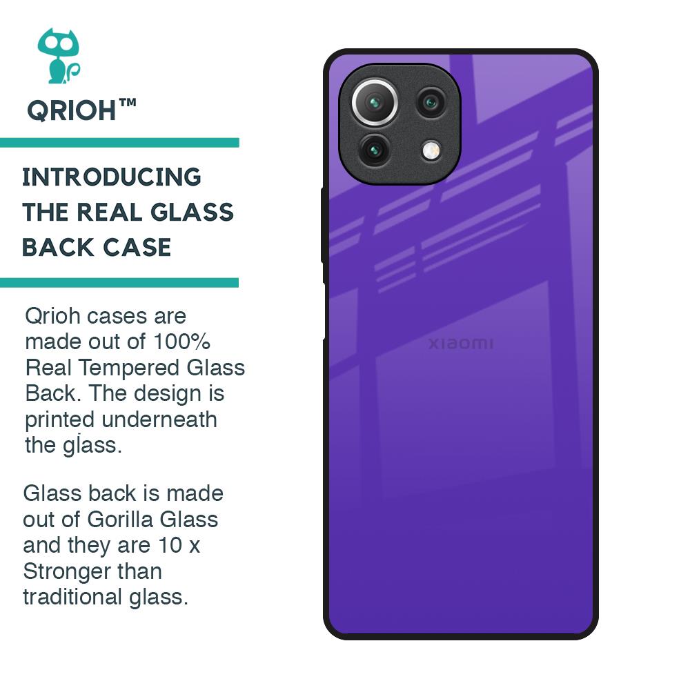 Amethyst Purple Glass Case for Mi 11 Lite