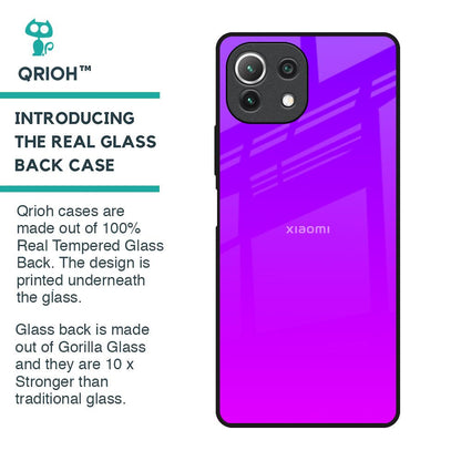 Purple Pink Glass Case for Mi 11 Lite