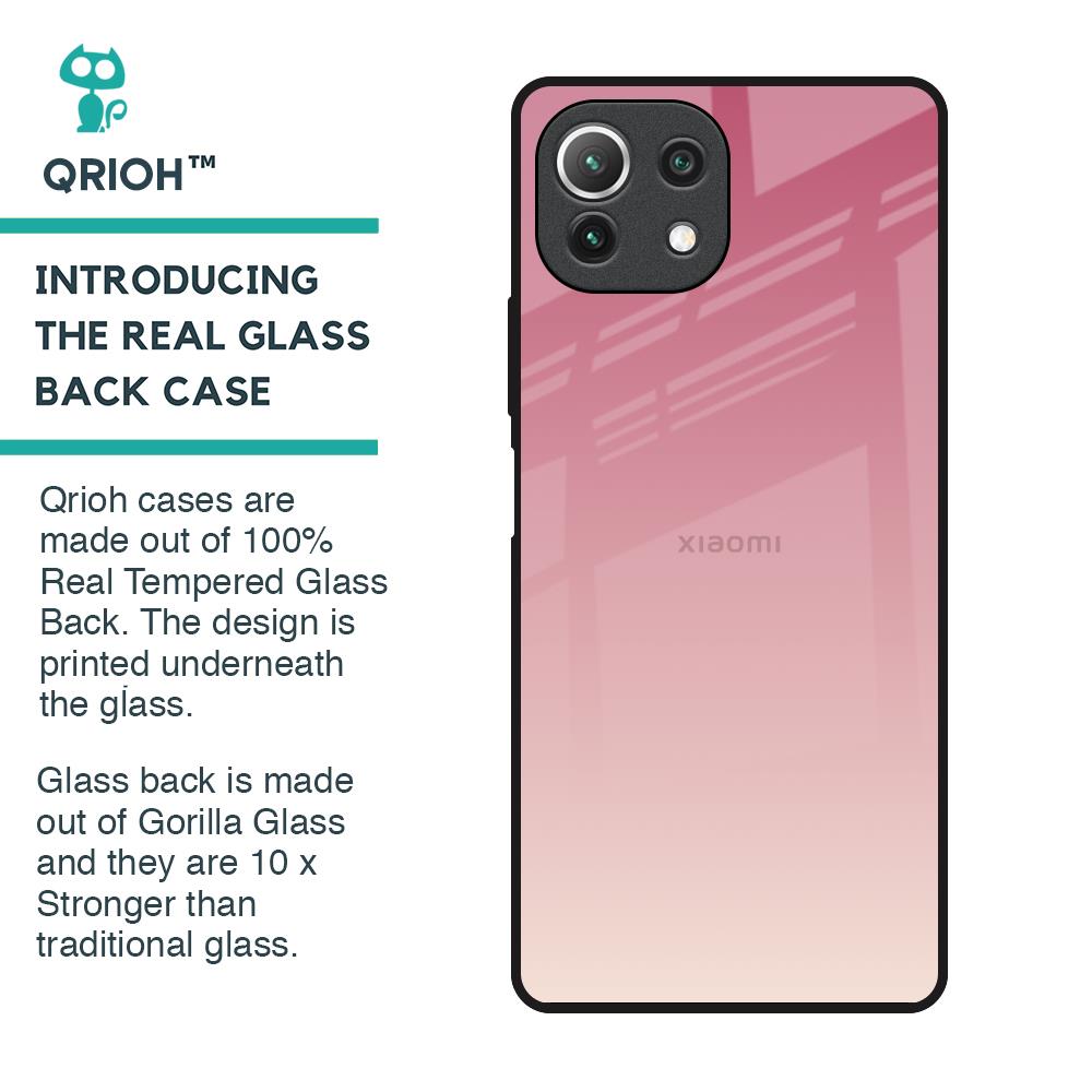 Blooming Pink Glass Case for Mi 11 Lite