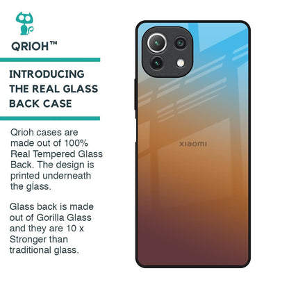 Rich Brown Glass Case for Mi 11 Lite