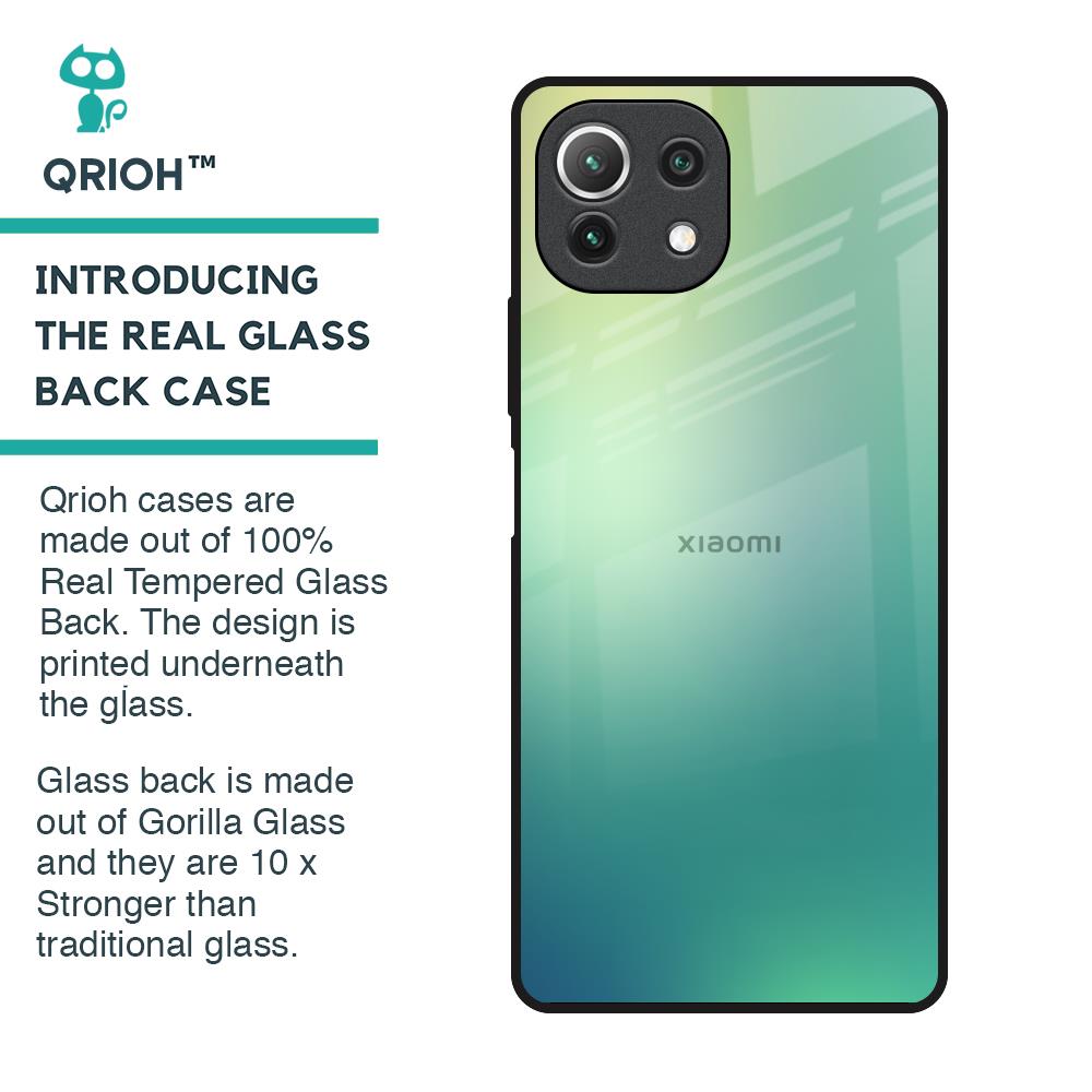 Dusty Green Glass Case for Mi 11 Lite