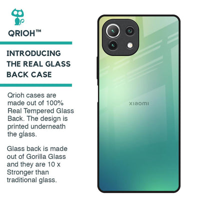Dusty Green Glass Case for Mi 11 Lite