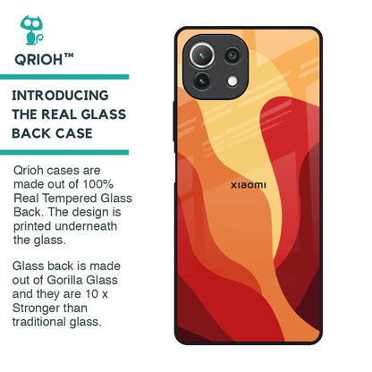 Magma Color Pattern Glass Case for Mi 11 Lite
