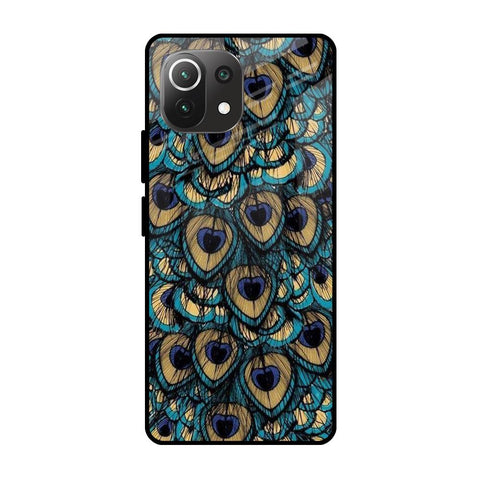 Peacock Feathers Mi 11 Lite Glass Cases & Covers Online