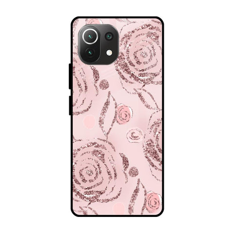 Shimmer Roses Mi 11 Lite Glass Cases & Covers Online