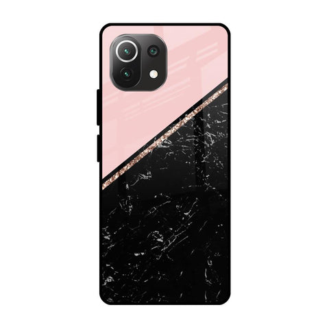 Marble Texture Pink Mi 11 Lite Glass Cases & Covers Online