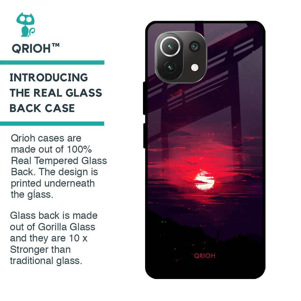 Morning Red Sky Glass Case For Mi 11 Lite