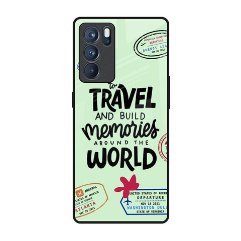 Travel Stamps Oppo Reno6 Pro Glass Back Cover Online