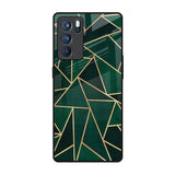 Abstract Green Oppo Reno6 Pro Glass Back Cover Online